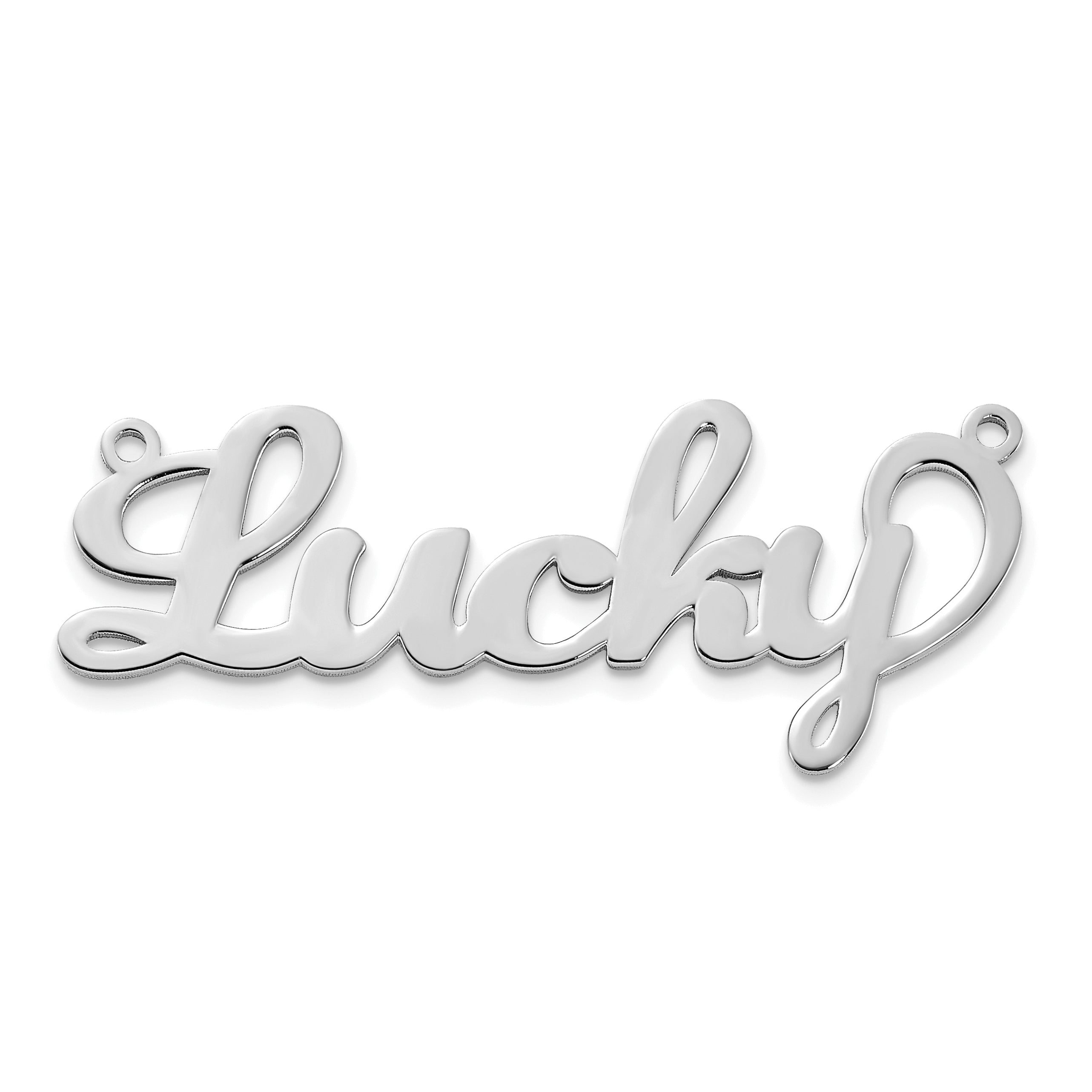 14K White Gold Name Plate