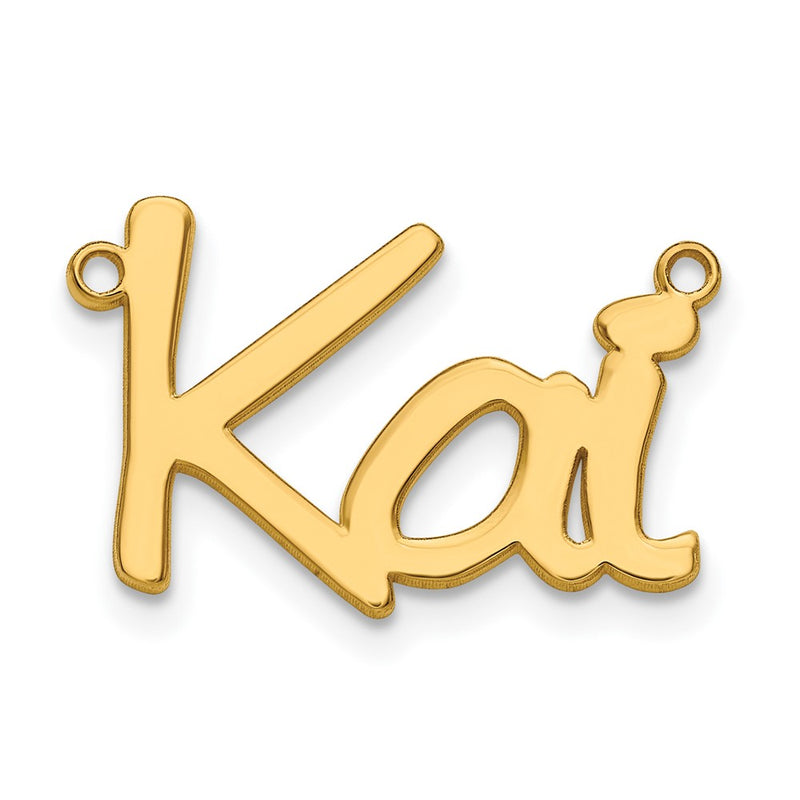 Gold Plated Sterling Silver/Gold Polished Name Plate