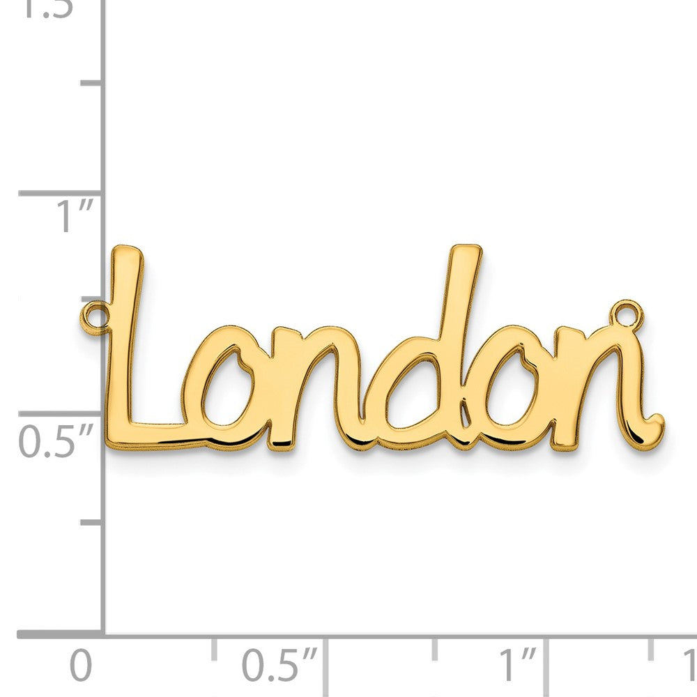 Gold Plated Sterling Silver/Gold Polished Name Plate