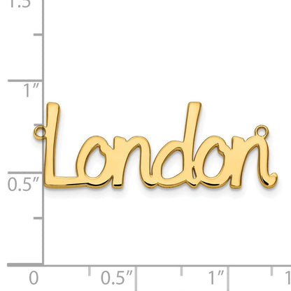 Gold Plated Sterling Silver/Gold Polished Name Plate