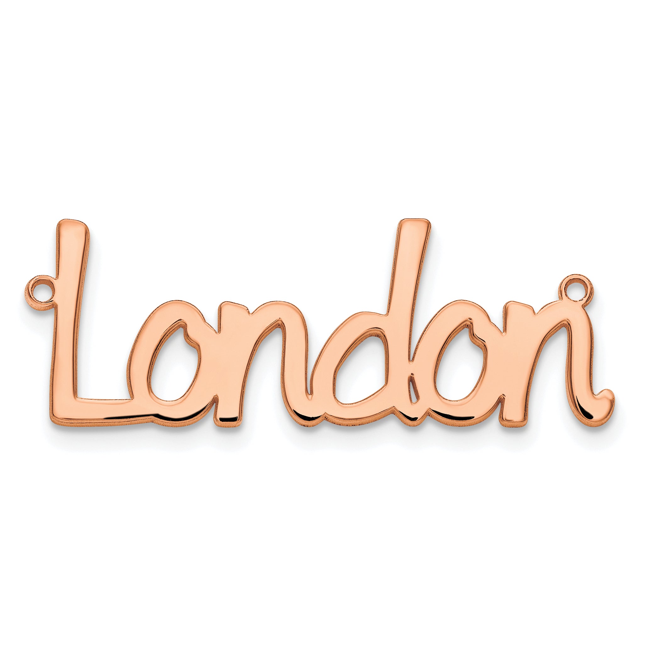 14K Rose Gold Polished Name Plate