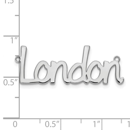 14K White Gold Polished Name Plate