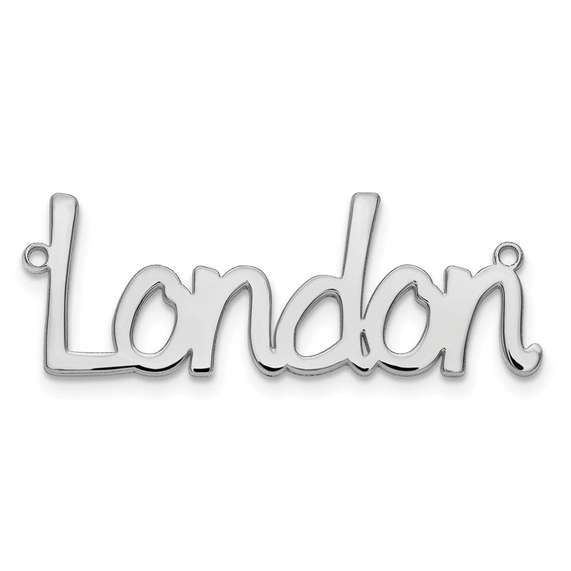 14K White Gold Polished Name Plate