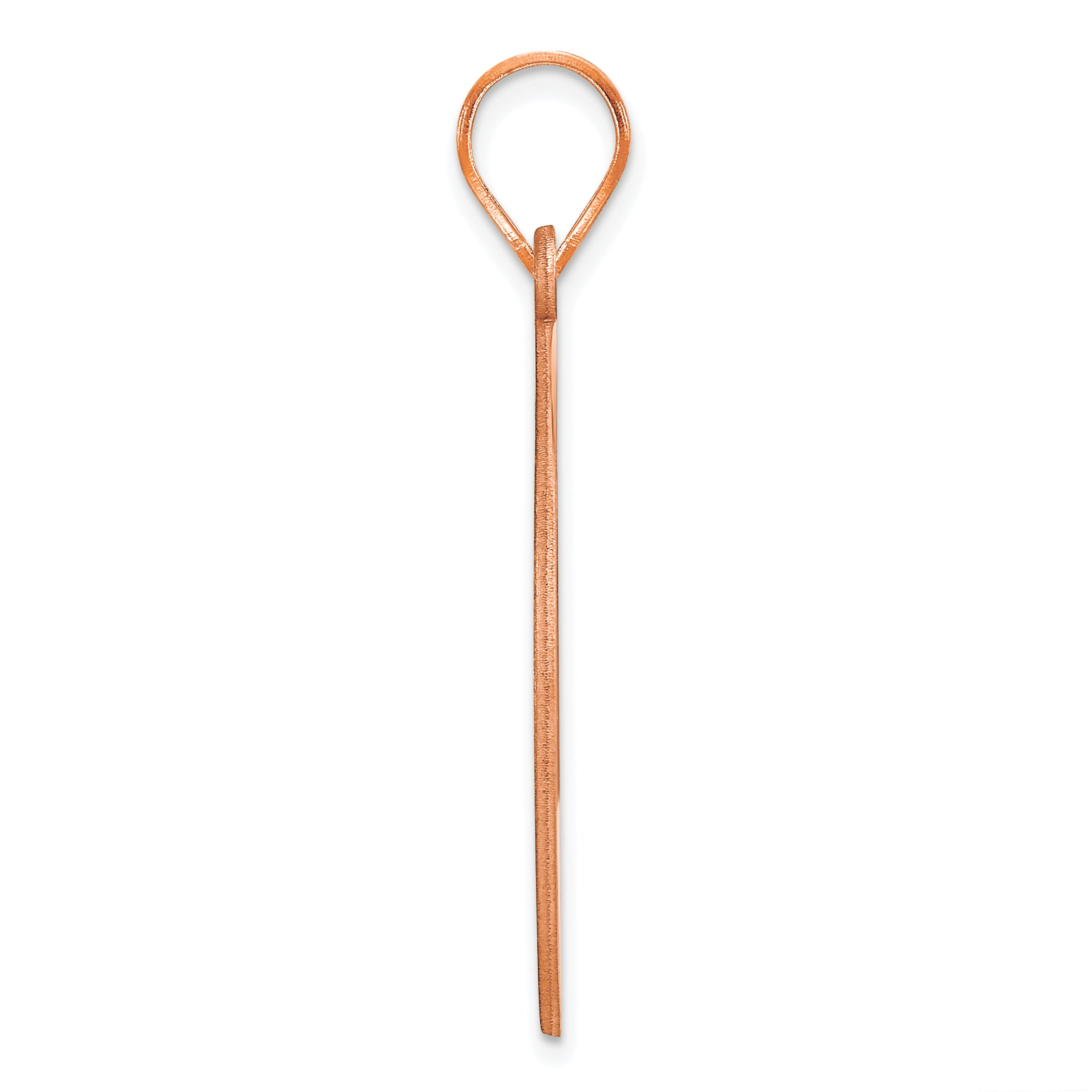 14K Rose Gold Brushed I Love You To The Moon Pendant