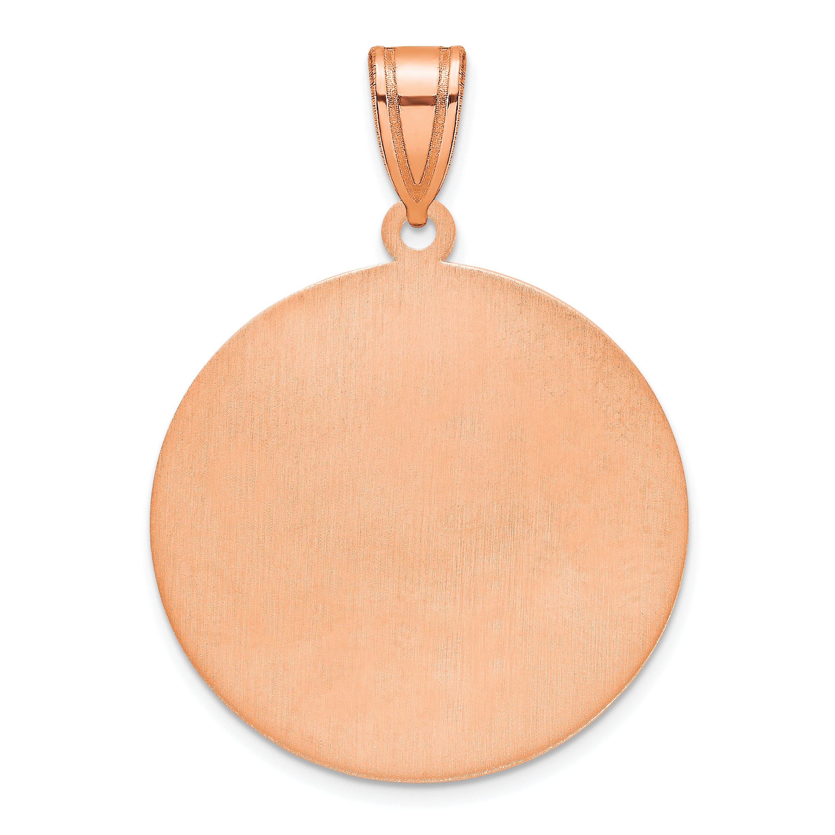 14K Rose Gold Brushed I Love You To The Moon Pendant