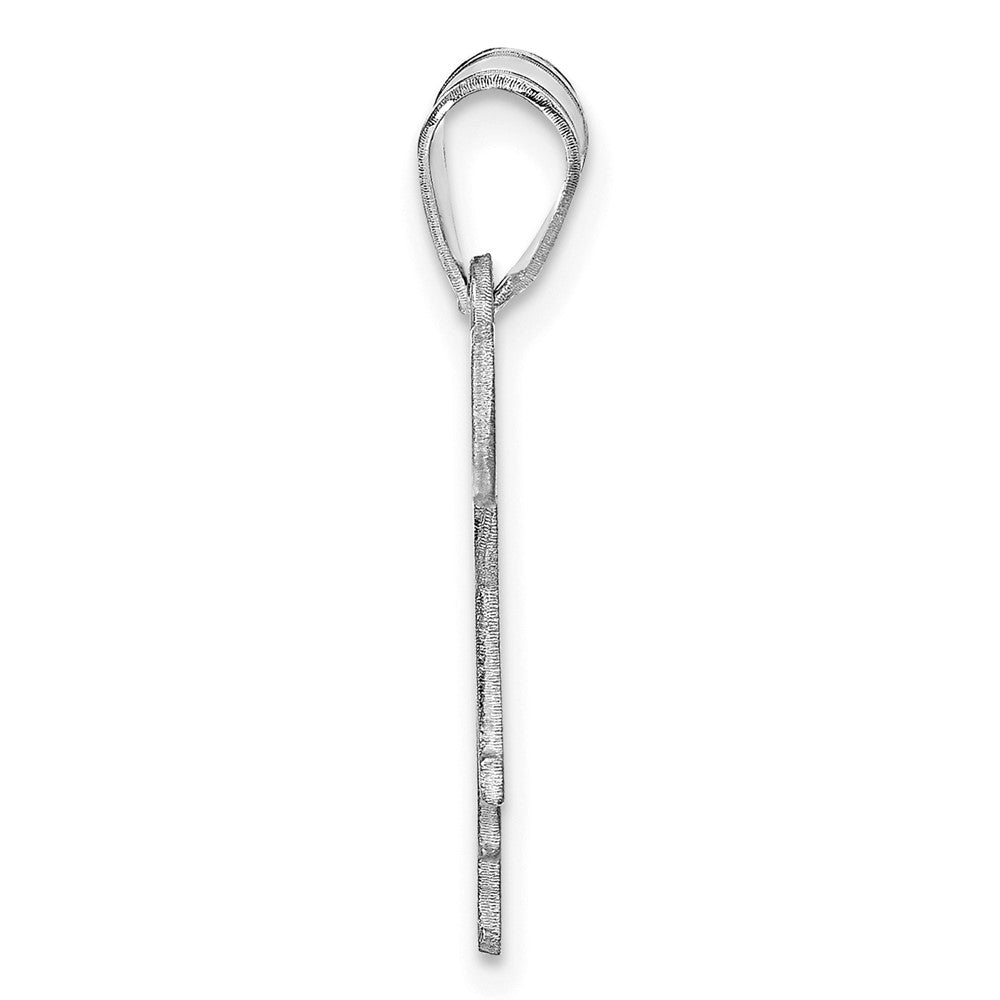 Sterling Silver Silver/Rhodium Plated Horse With Name Pendant