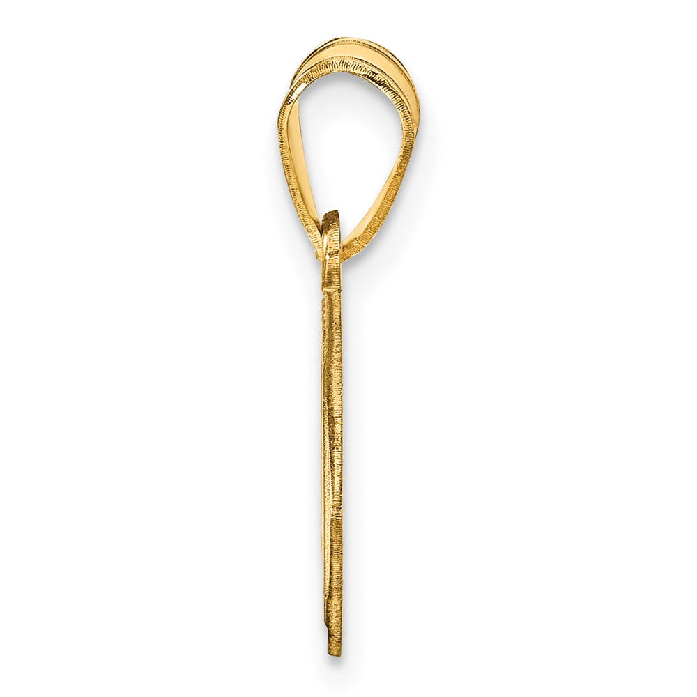 14k Yellow Gold 14k Yellow Gold Personalized Football Pendant