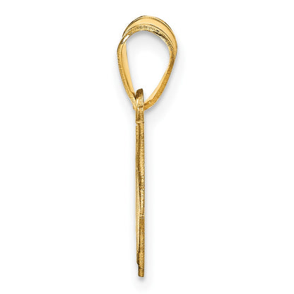 14k Yellow Gold 14k Yellow Gold Personalized Football Pendant