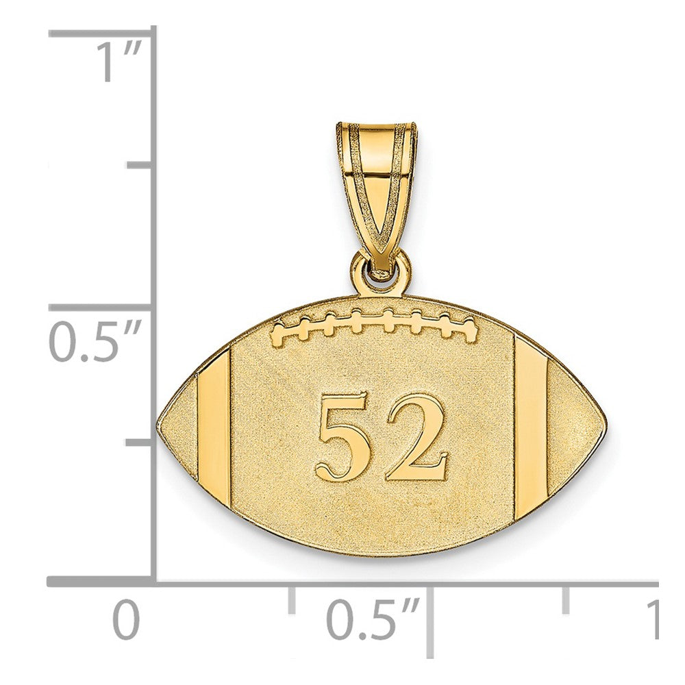 14k Yellow Gold 14k Yellow Gold Personalized Football Pendant
