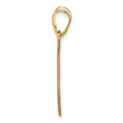 14K Yellow Gold Personalized Baseball Pendant