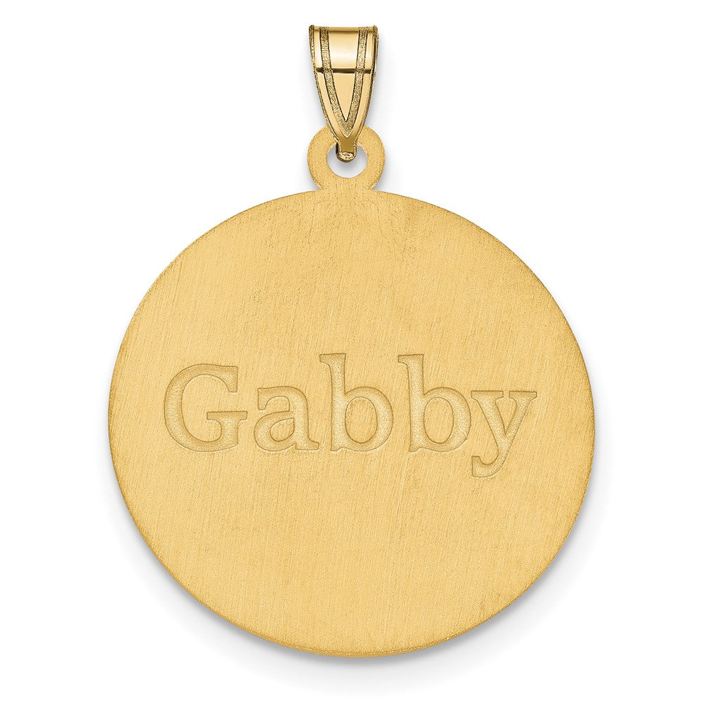 Gold Plated Sterling Silver/Gold Personalized Soccer Pendant