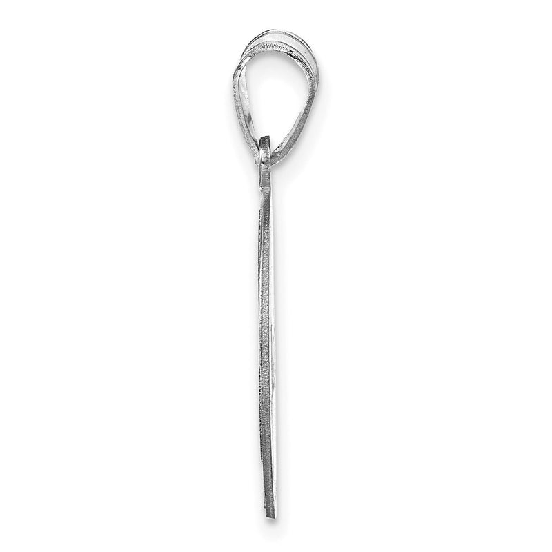 14K White Gold Personalized Soccer Pendant