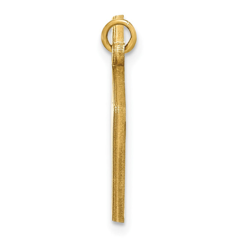 14K Yellow Gold Personalized Megaphone Pendant
