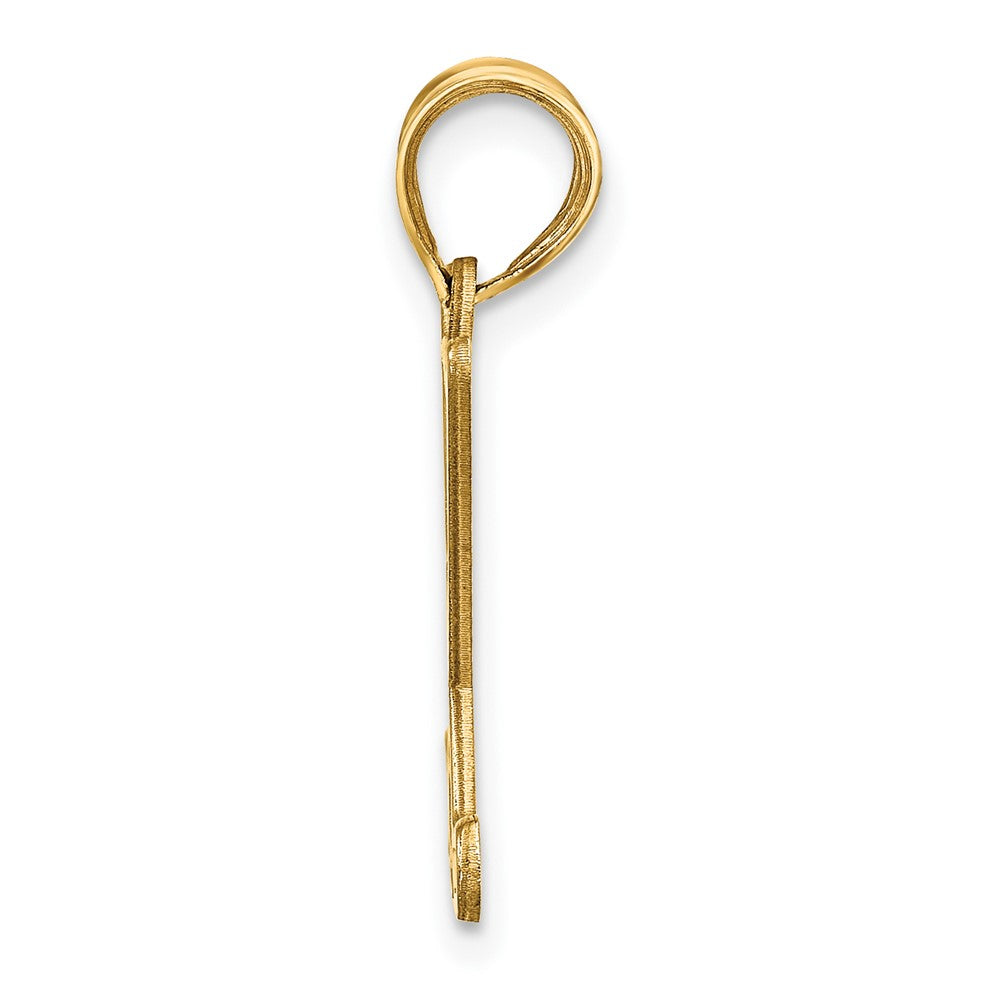 Gold Plated Sterling Silver/Gold Personalized Hockey Pendant