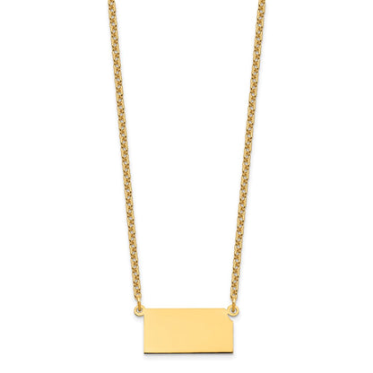 Gold Plated Sterling Silver/Gold Kansas State Necklace