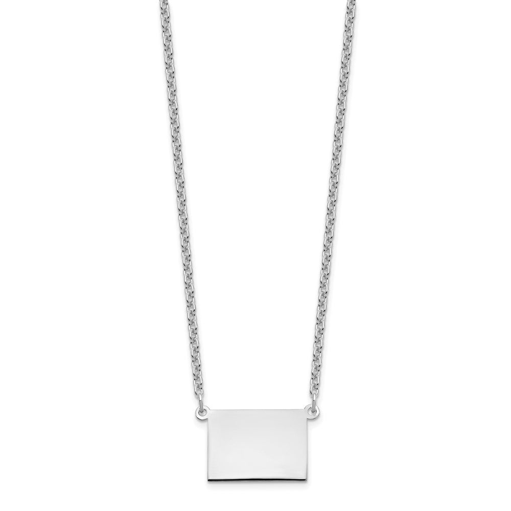 14K White Gold 14Kw Wyoming State Necklace