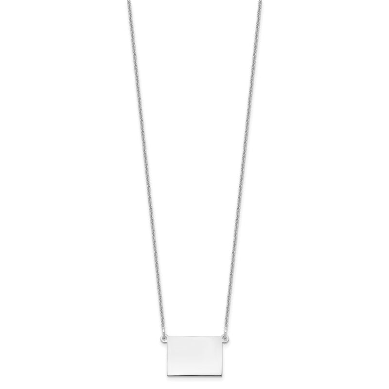14K White Gold 14Kw Colorado State Necklace