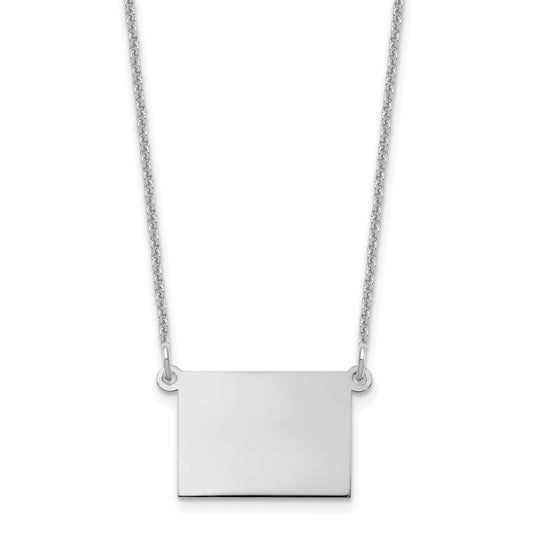 14K White Gold 14Kw Colorado State Necklace
