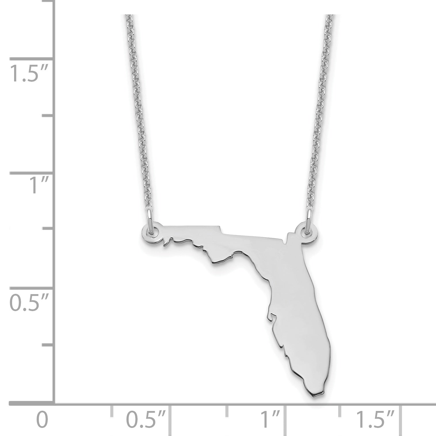 14K White Gold 14Kw Florida State Necklace