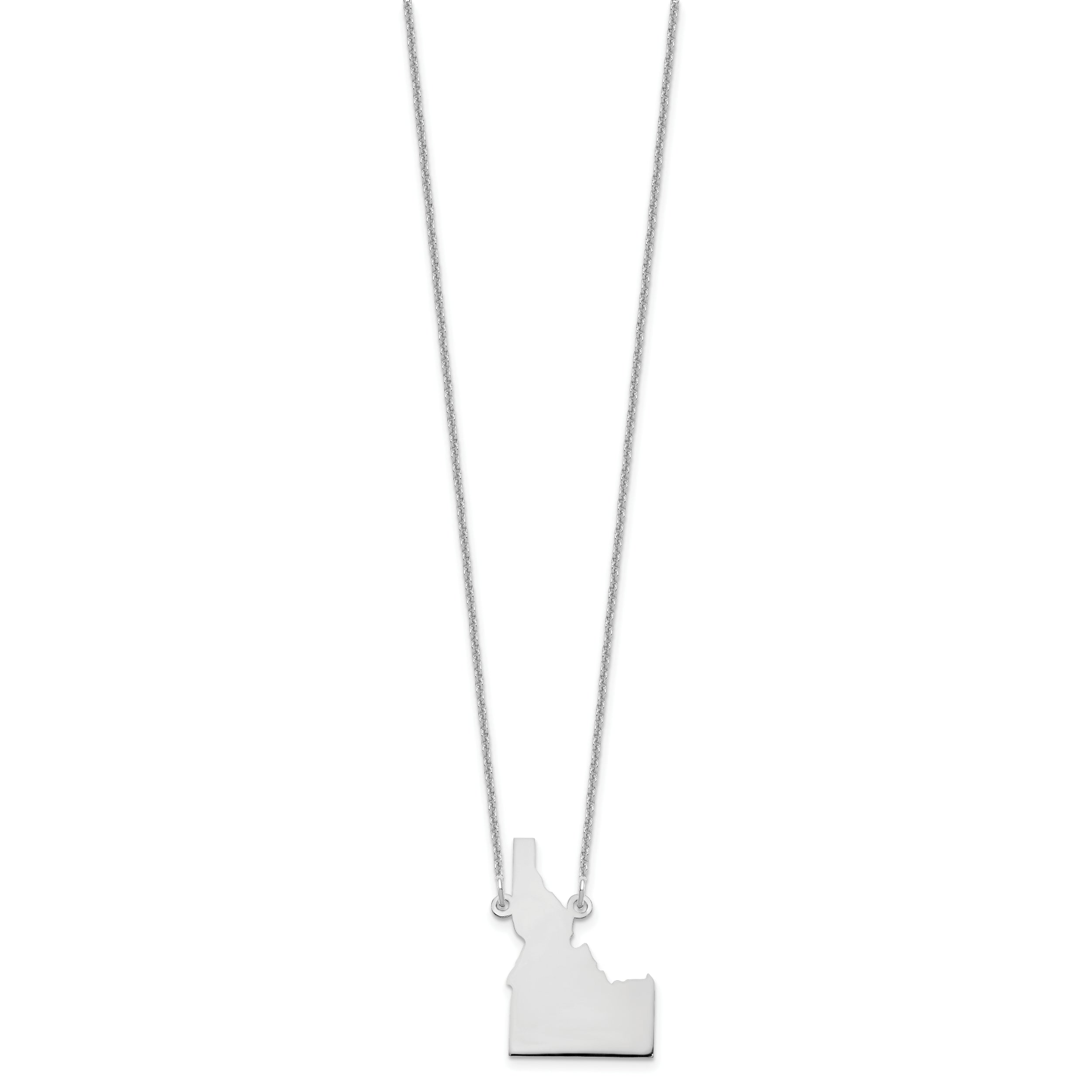 14K White Gold 14Kw Idaho State Necklace