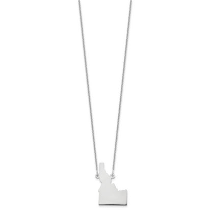 14K White Gold 14Kw Idaho State Necklace