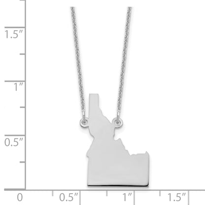 14K White Gold 14Kw Idaho State Necklace