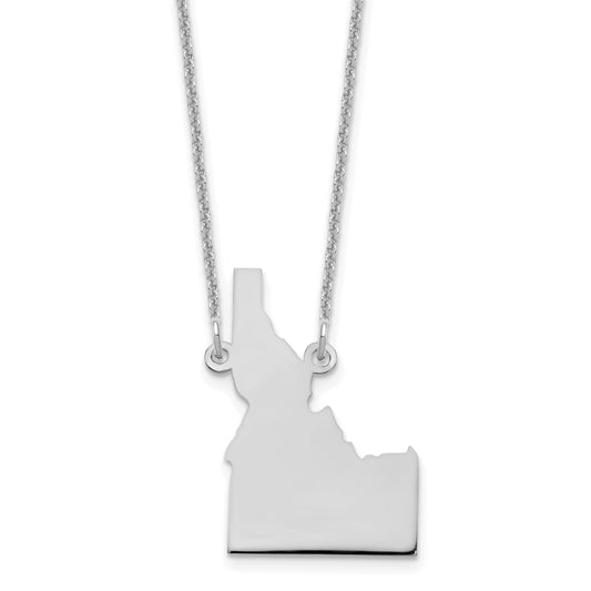 14K White Gold 14Kw Idaho State Necklace