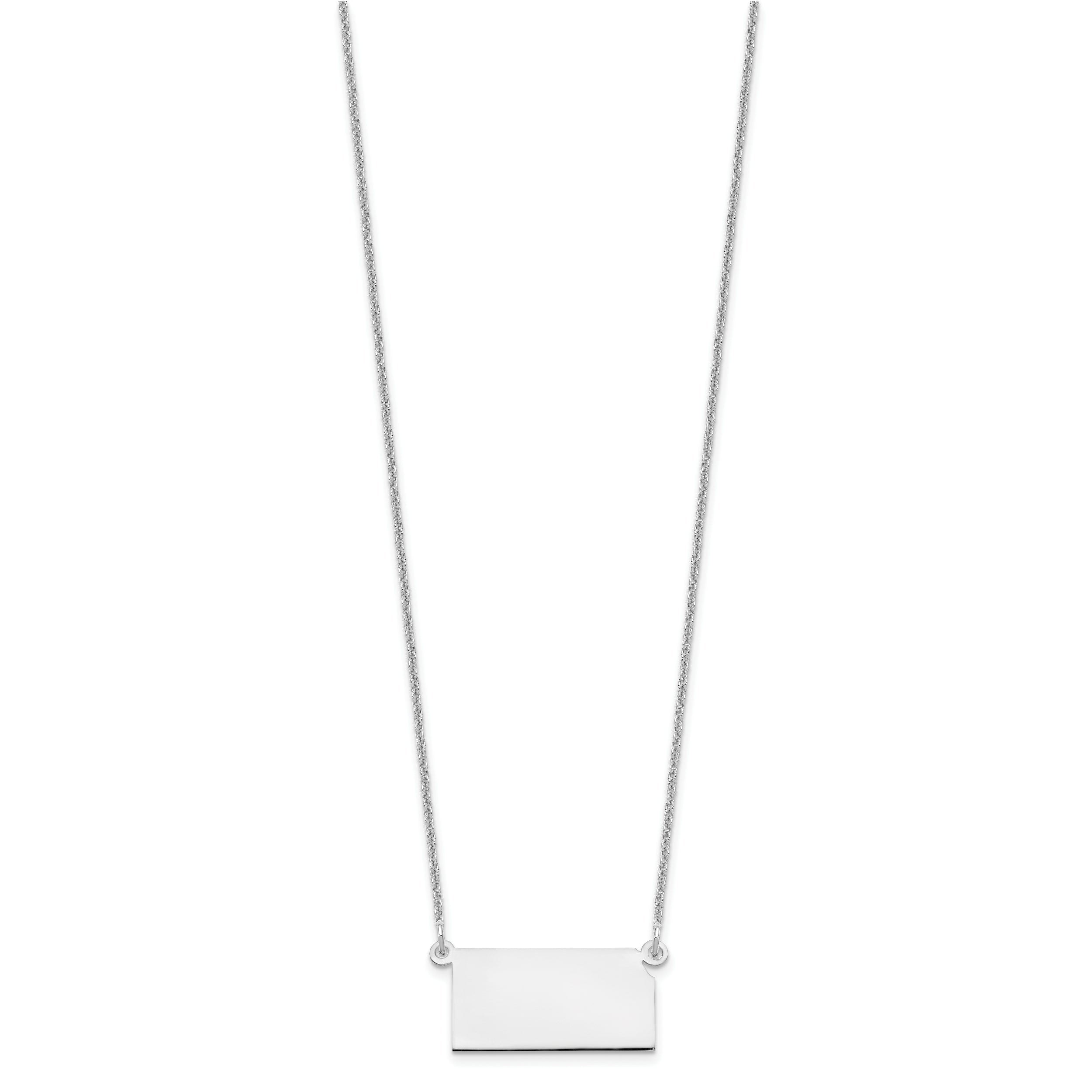 14K White Gold 14Kw Kansas State Necklace