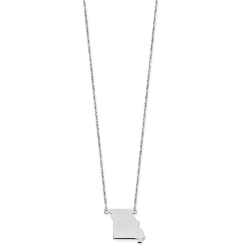 14K White Gold 14Kw Missouri State Necklace