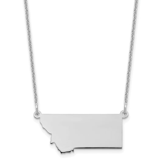 14K White Gold 14Kw Montana State Necklace