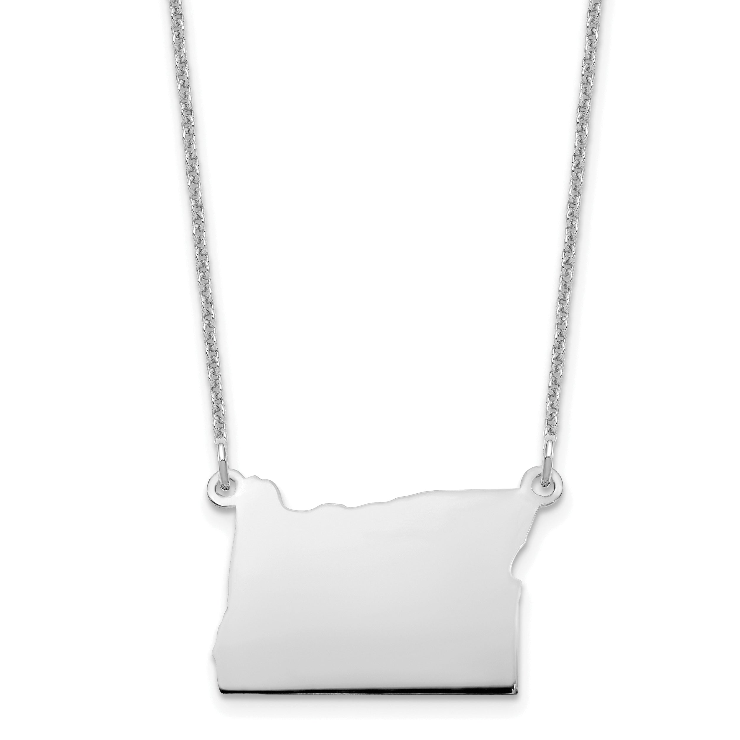 14K White Gold 14Kw Oregon State Necklace