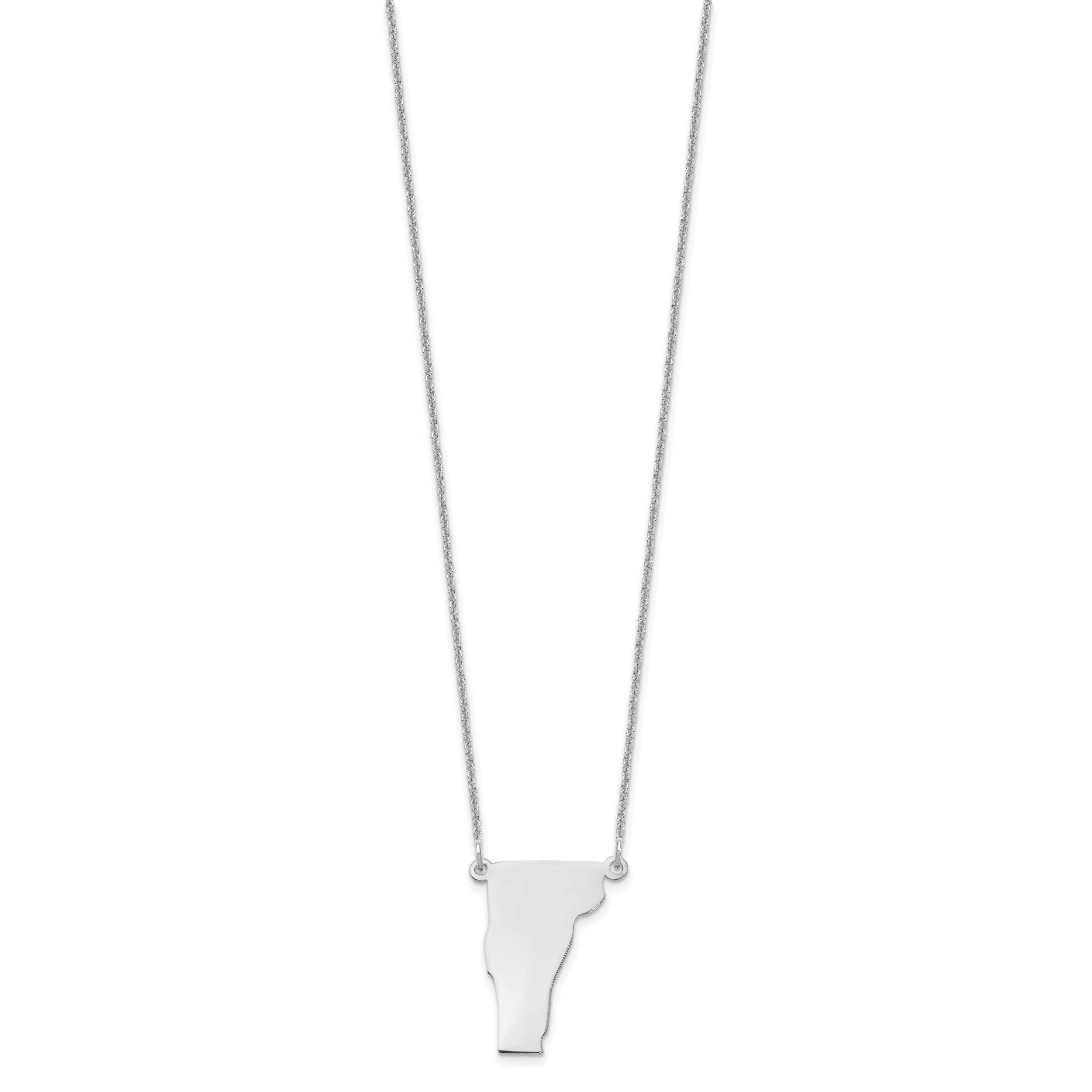 14K White Gold 14Kw Vermont State Necklace