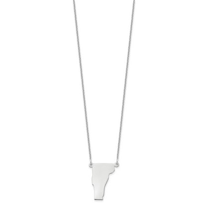 14K White Gold 14Kw Vermont State Necklace