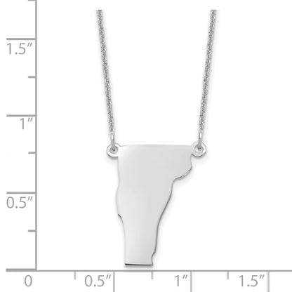 14K White Gold 14Kw Vermont State Necklace