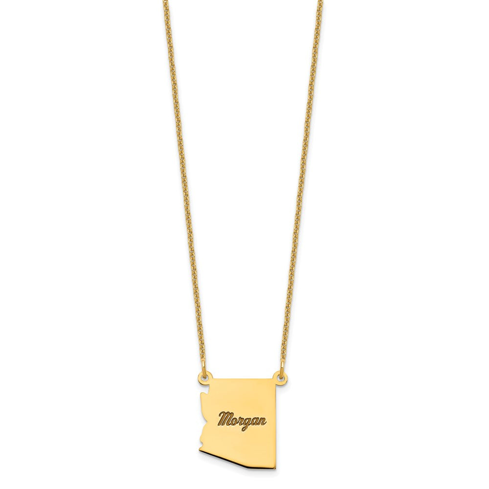 14K Yellow Gold 14Ky Arizona State Necklace