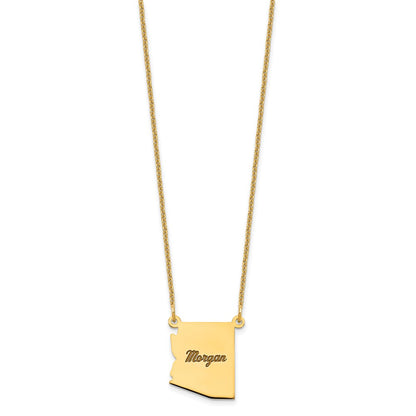 14K Yellow Gold 14Ky Arizona State Necklace
