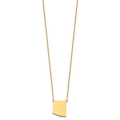 14K Yellow Gold 14Ky Arizona State Necklace