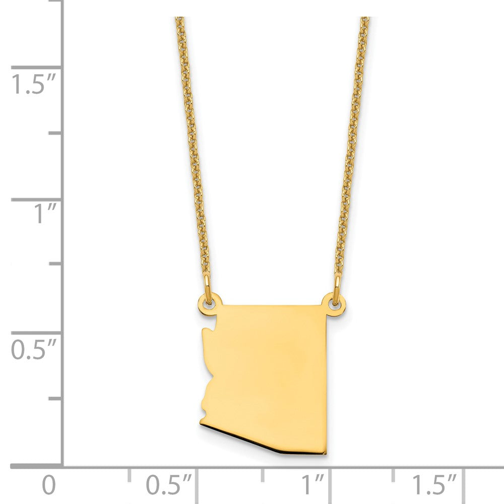14K Yellow Gold 14Ky Arizona State Necklace