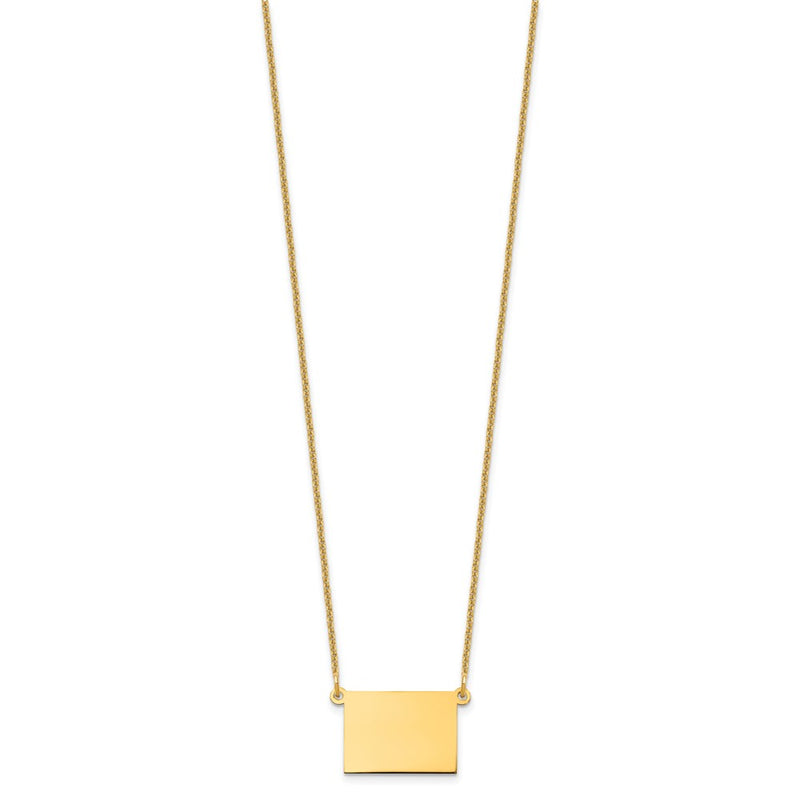 14K Yellow Gold 14Ky Colorado State Necklace