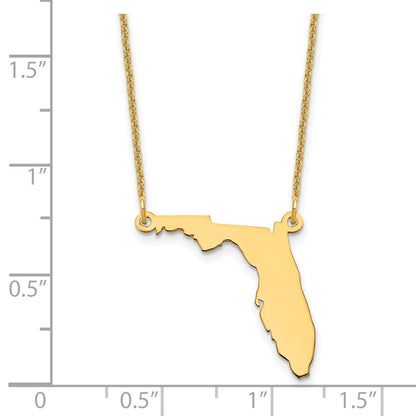 14K Yellow Gold 14Ky Florida State Necklace