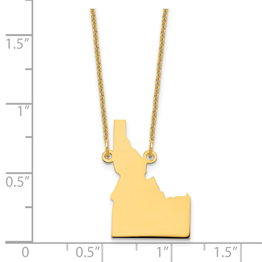 14K Yellow Gold 14Ky Idaho State Necklace