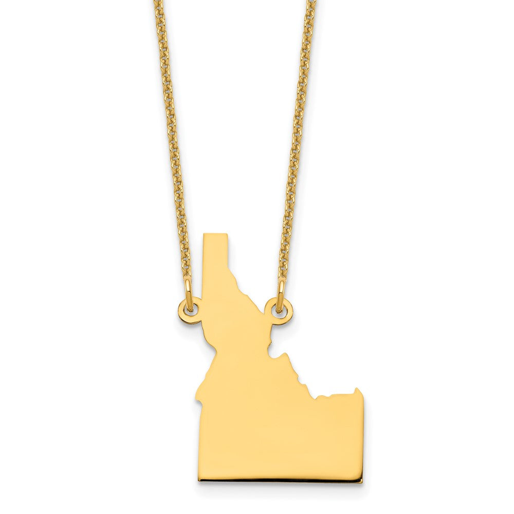 14K Yellow Gold 14Ky Idaho State Necklace