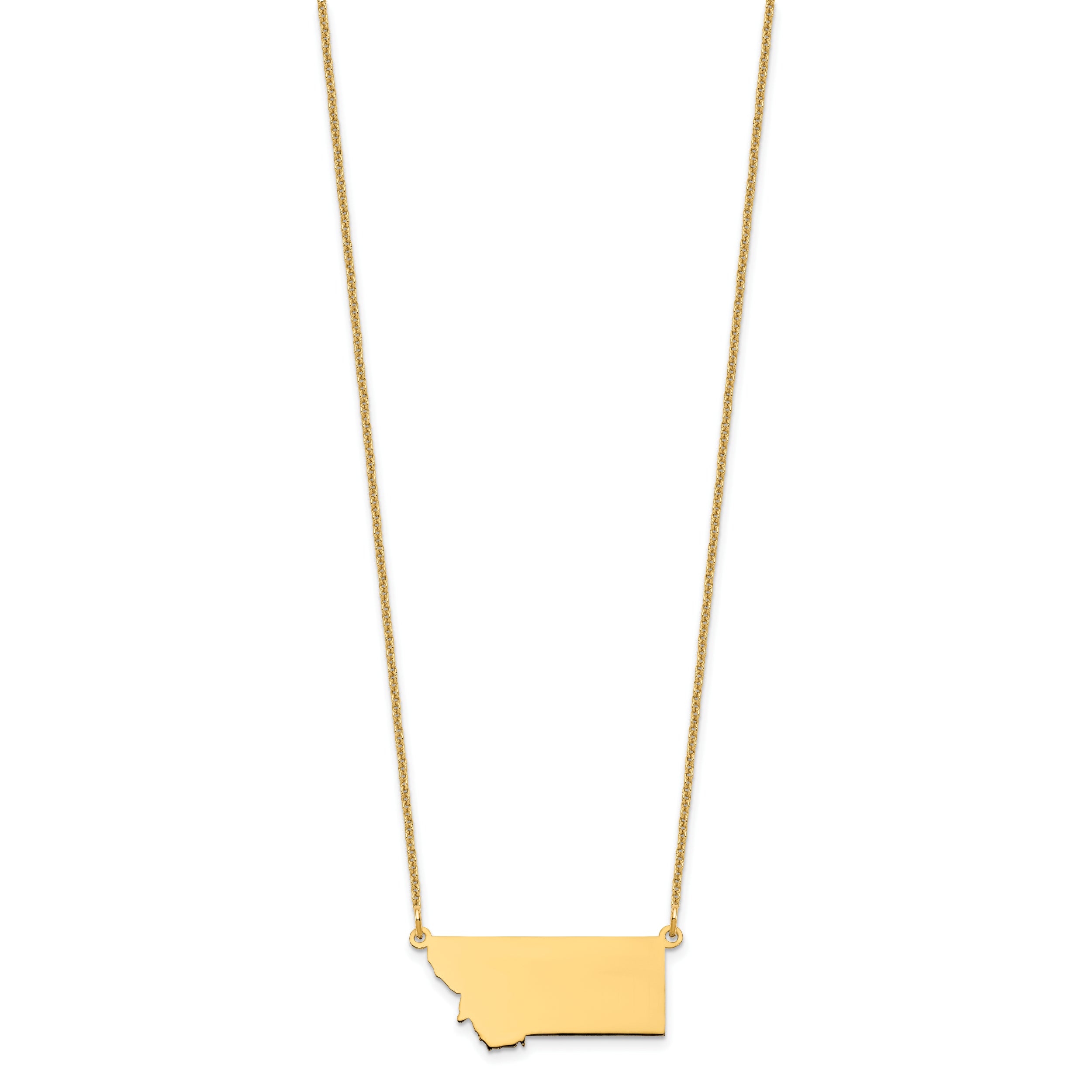 14K Yellow Gold 14Ky Montana State Necklace