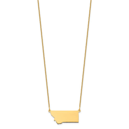 14K Yellow Gold 14Ky Montana State Necklace