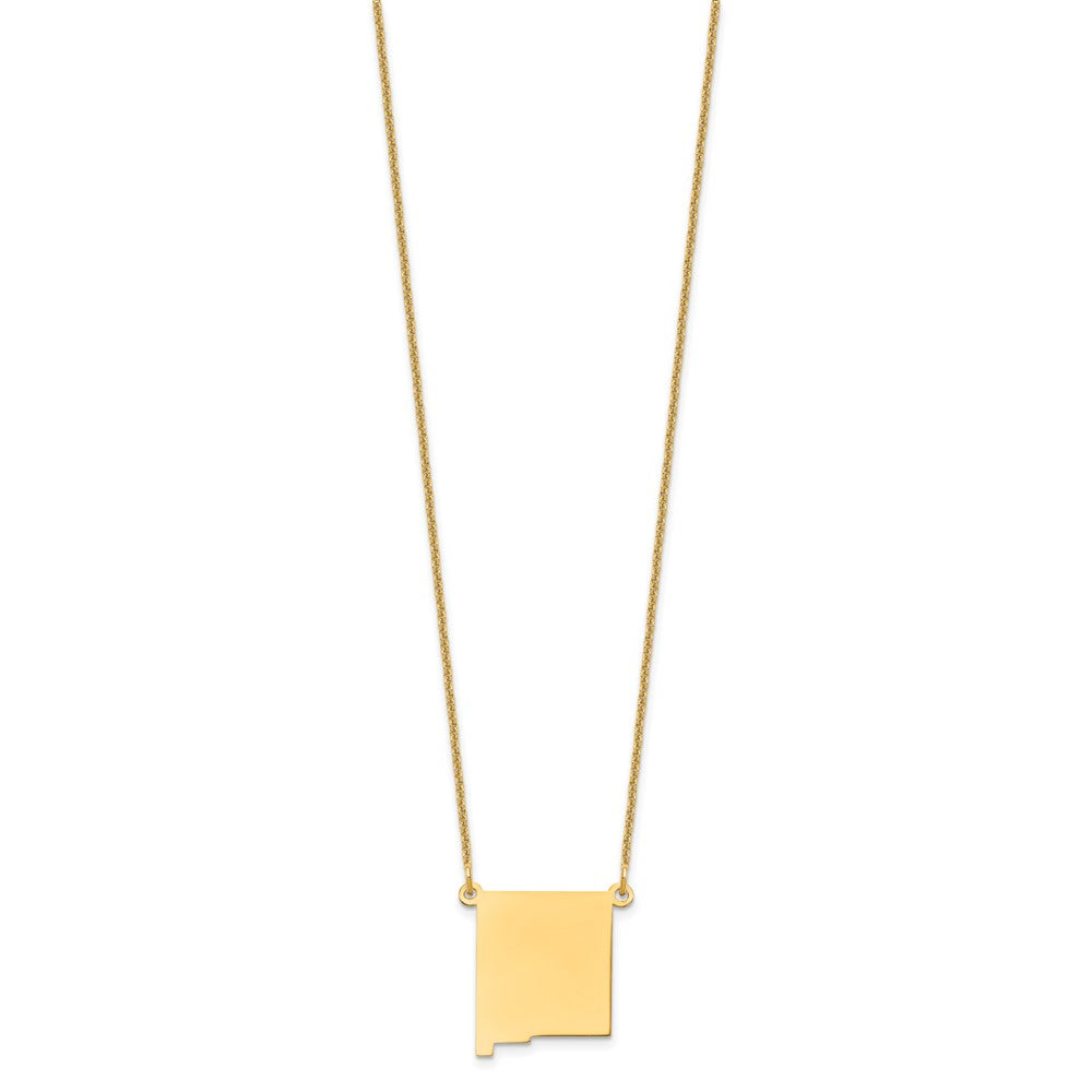 14K Yellow Gold 14Ky New Mexico State Necklace