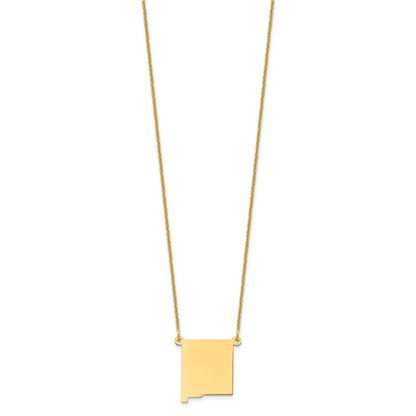 14K Yellow Gold 14Ky New Mexico State Necklace