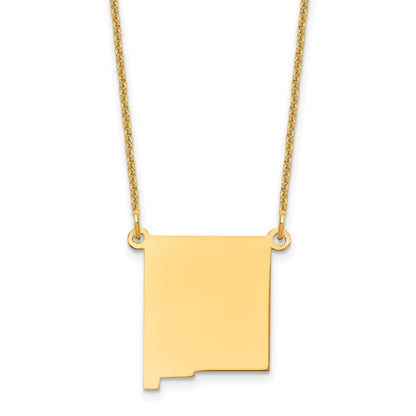14K Yellow Gold 14Ky New Mexico State Necklace