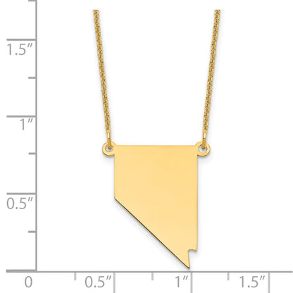 14K Yellow Gold 14Ky Nevada State Necklace