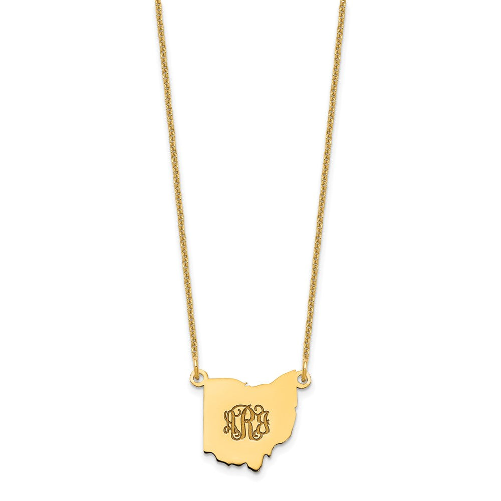 14K Yellow Gold 14Ky Ohio State Necklace