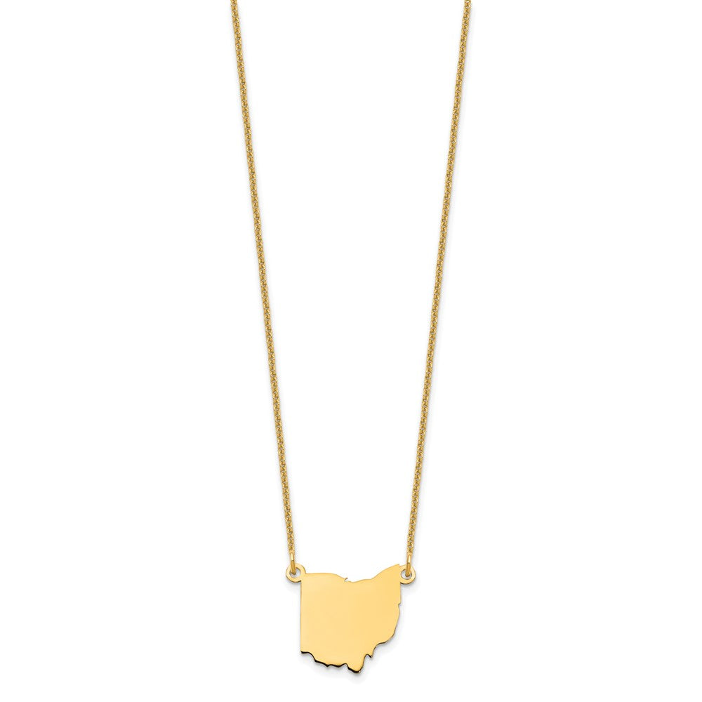 14K Yellow Gold 14Ky Ohio State Necklace
